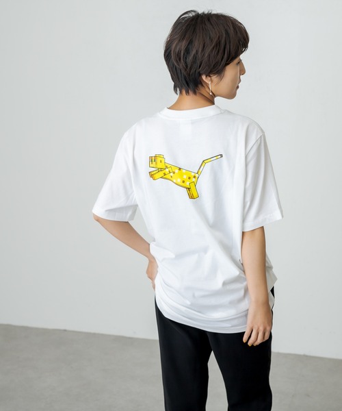 ear PAPILLONNER（イアパピヨネ）の「【PUMA×MINECRAFT(プーマ×マインクラフト)】グラフィックTシャツ（Tシャツ/カットソー・レディース・ホワイト/ブラック/グレー・MEDIUM）」の18枚目の写真