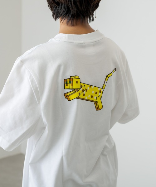 ear PAPILLONNER（イアパピヨネ）の「【PUMA×MINECRAFT(プーマ×マインクラフト)】グラフィックTシャツ（Tシャツ/カットソー・レディース・ホワイト/ブラック/グレー・MEDIUM）」の19枚目の写真