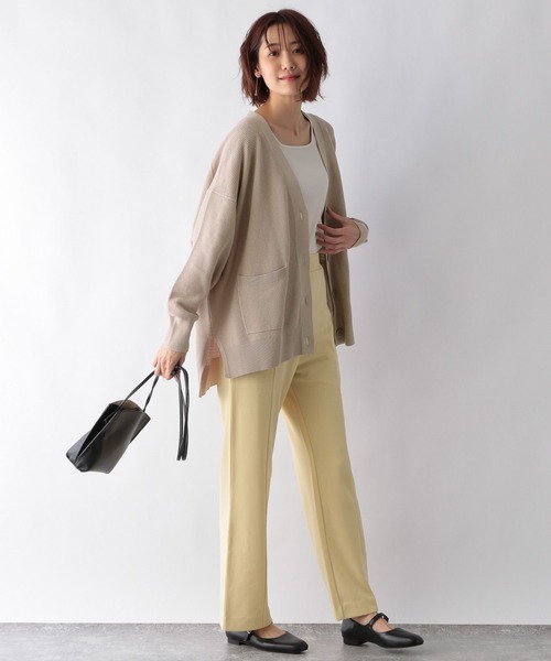 GLOBAL WORK(グローバルワーク)の「洗えるゆるリラックスVカーディガン/262130(カーディガン/ボレロ・レディース・ブラック/レッド/オフホワイト/アイボリー/グリーン系その他・MEDIUM/LARGE)」の15枚目の写真