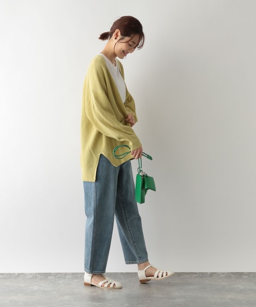 GLOBAL WORK(グローバルワーク)の「洗えるゆるリラックスVカーディガン/262130(カーディガン/ボレロ・レディース・ブラック/レッド/オフホワイト/アイボリー/グリーン系その他・MEDIUM/LARGE)」の18枚目の写真