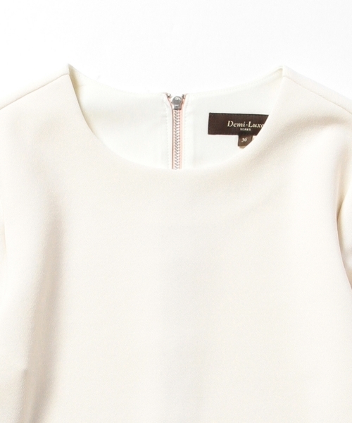 Demi-Luxe BEAMS（デミルクス ビームス）の「Demi-Luxe BEAMS / ボンディング クロップド ブラウス（シャツ/ブラウス・レディース・オフホワイト/ブラック・36/38）」の17枚目の写真