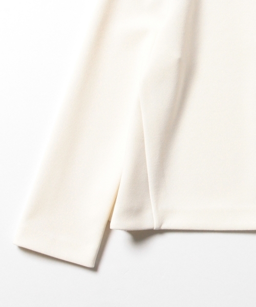 Demi-Luxe BEAMS（デミルクス ビームス）の「Demi-Luxe BEAMS / ボンディング クロップド ブラウス（シャツ/ブラウス・レディース・オフホワイト/ブラック・36/38）」の18枚目の写真