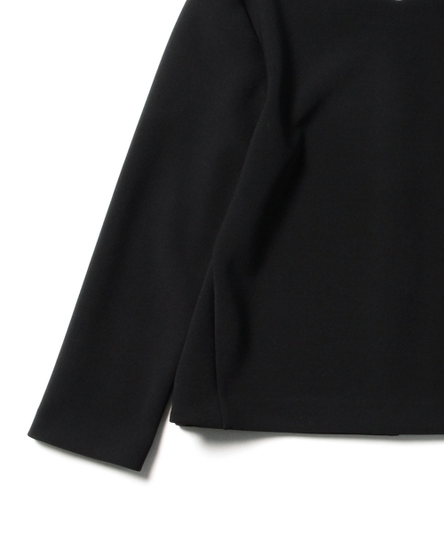 Demi-Luxe BEAMS（デミルクス ビームス）の「Demi-Luxe BEAMS / ボンディング クロップド ブラウス（シャツ/ブラウス・レディース・オフホワイト/ブラック・36/38）」の22枚目の写真