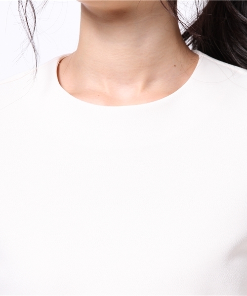 Demi-Luxe BEAMS（デミルクス ビームス）の「Demi-Luxe BEAMS / ボンディング クロップド ブラウス（シャツ/ブラウス・レディース・オフホワイト/ブラック・36/38）」の7枚目の写真