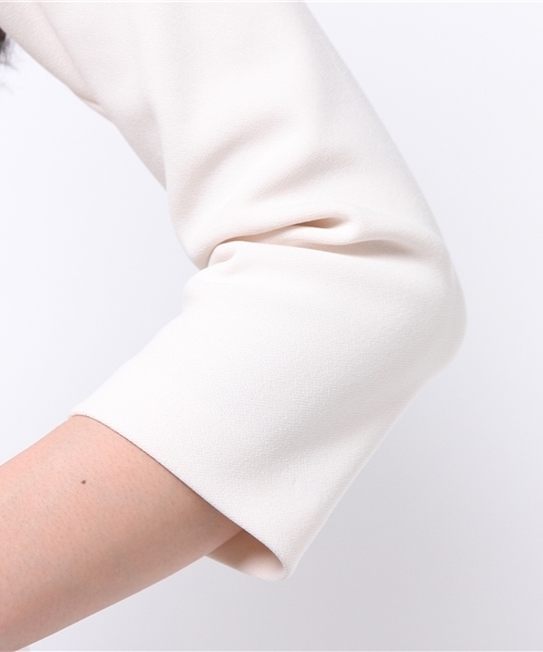 Demi-Luxe BEAMS（デミルクス ビームス）の「Demi-Luxe BEAMS / ボンディング クロップド ブラウス（シャツ/ブラウス・レディース・オフホワイト/ブラック・36/38）」の9枚目の写真