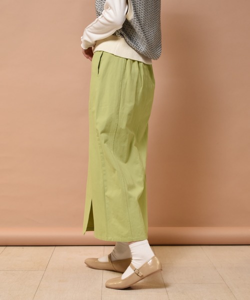 RETRO GIRL（レトロガール）の「スリットナローSK（スカート・レディース・オフホワイト/ケミカルウォッシュ/ブラック/ライトグリーン/オレンジ・FREE）」の21枚目の写真