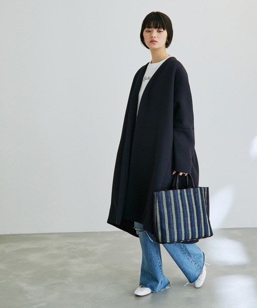 ADAM ET ROPE'(アダムエロペ)の「【A4対応】フェイクレザーコンビトートバッグ(トートバッグ・レディース・ベージュ/ブラック系その他/ブルー系その他4・FREE)」の17枚目の写真