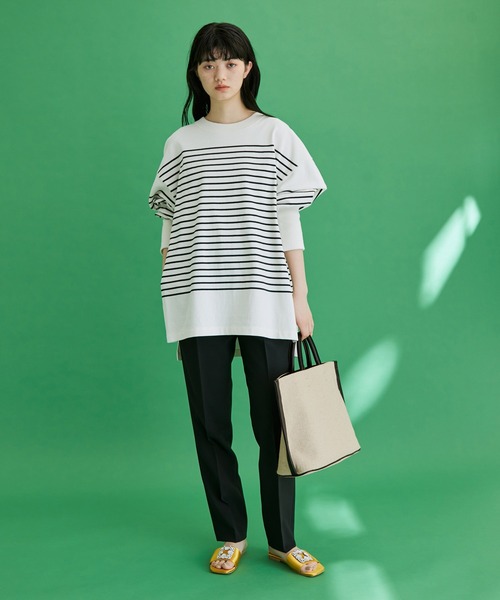 ADAM ET ROPE'(アダムエロペ)の「【A4対応】フェイクレザーコンビトートバッグ(トートバッグ・レディース・ベージュ/ブラック系その他/ブルー系その他4・FREE)」の18枚目の写真