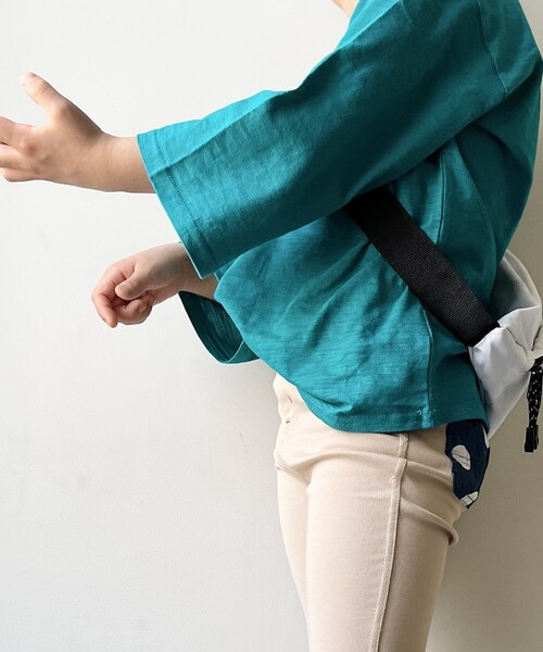 SHOO・LA・RUE（シューラルー）の「◆【100-130cm】スラブ天竺ステッチ刺繍ワイド袖Tシャツ（Tシャツ/カットソー・キッズ・ライトグリーン/レモンイエロー・10/11/12/13）」の12枚目の写真