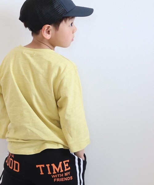 SHOO・LA・RUE（シューラルー）の「◆【100-130cm】スラブ天竺ステッチ刺繍ワイド袖Tシャツ（Tシャツ/カットソー・キッズ・ライトグリーン/レモンイエロー・10/11/12/13）」の17枚目の写真