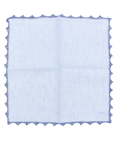 BEAMS F（ビームスエフ）の「MUNGAI / パイピングチーフ（バンダナ/スカーフ・メンズ・ホワイト/ベージュ/ロイヤルブルー/ブルー系その他/ネイビー/その他1/その他2・ONE SIZE）」の6枚目の写真