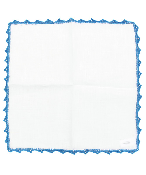 BEAMS F（ビームスエフ）の「MUNGAI / パイピングチーフ（バンダナ/スカーフ・メンズ・ホワイト/ベージュ/ロイヤルブルー/ブルー系その他/ネイビー/その他1/その他2・ONE SIZE）」の5枚目の写真