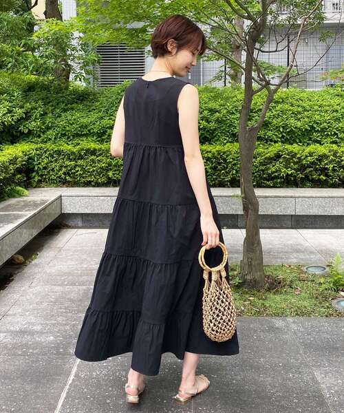 OPAQUE.CLIP（オペークドットクリップ）の「◆バンブーハンドルマクラメ巾着バッグ（ハンドバッグ・レディース・ベージュ/ダークブラウン系・00）」の4枚目の写真