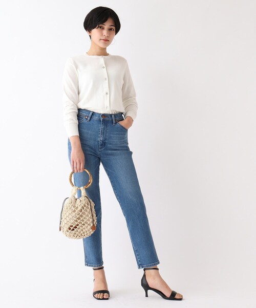 OPAQUE.CLIP（オペークドットクリップ）の「◆バンブーハンドルマクラメ巾着バッグ（ハンドバッグ・レディース・ベージュ/ダークブラウン系・00）」の15枚目の写真