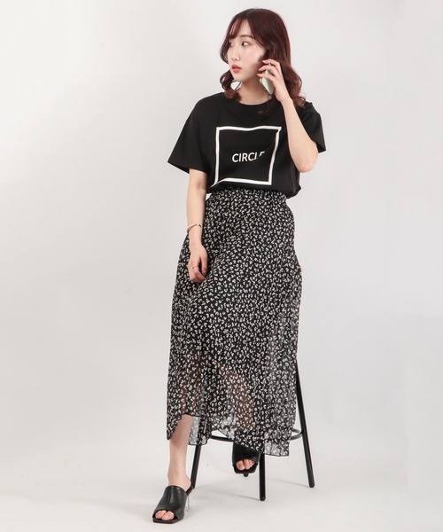 EACH.(イーチ)の「EACH サークルプリントTシャツ(Tシャツ/カットソー・レディース・ブラック/ホワイト/パープル/グリーン・FREE)」の12枚目の写真