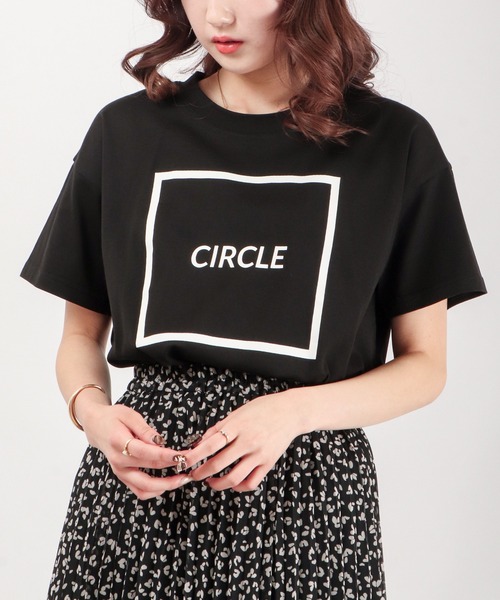 EACH.(イーチ)の「EACH サークルプリントTシャツ(Tシャツ/カットソー・レディース・ブラック/ホワイト/パープル/グリーン・FREE)」の10枚目の写真