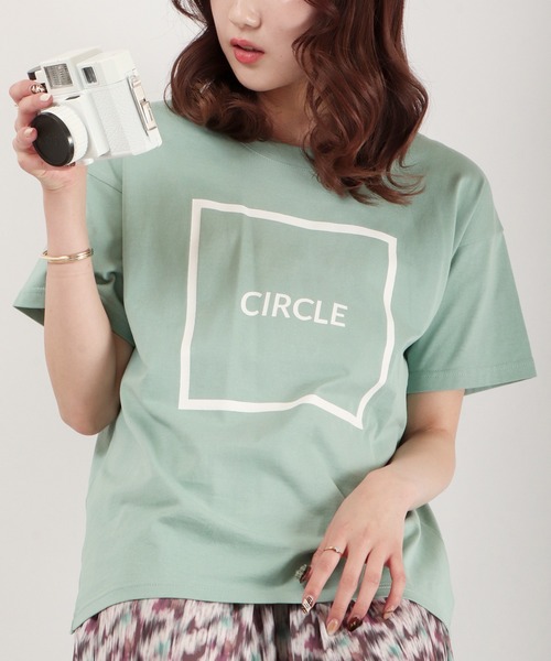 EACH.(イーチ)の「EACH サークルプリントTシャツ(Tシャツ/カットソー・レディース・ブラック/ホワイト/パープル/グリーン・FREE)」の13枚目の写真