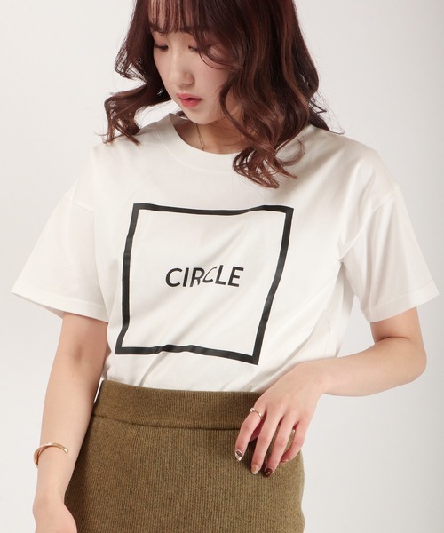 EACH.(イーチ)の「EACH サークルプリントTシャツ(Tシャツ/カットソー・レディース・ブラック/ホワイト/パープル/グリーン・FREE)」の8枚目の写真