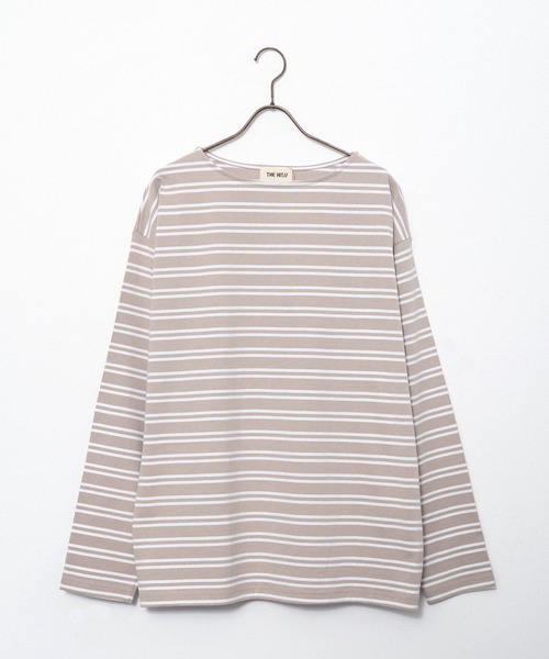 Revo.（レボ）の「【THE HITSS】バスクボーダー ボートネック ロングスリーブTシャツ（Tシャツ/カットソー・メンズ・ベージュ/ホワイト/ブラック/ミント・M/L）」の3枚目の写真