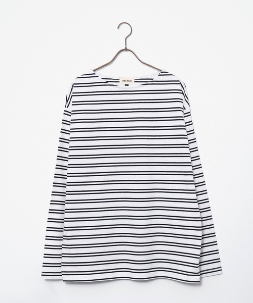 Revo.（レボ）の「【THE HITSS】バスクボーダー ボートネック ロングスリーブTシャツ（Tシャツ/カットソー・メンズ・ベージュ/ホワイト/ブラック/ミント・M/L）」の5枚目の写真