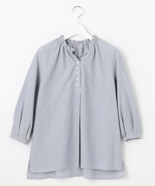 J.PRESS Ladies（J.プレス レディス）の「【洗える】アセVISプチストライプ ブラウス（シャツ/ブラウス・レディース・ブラック系1/ネイビー系1/ダルブルー系1・XS）」の12枚目の写真