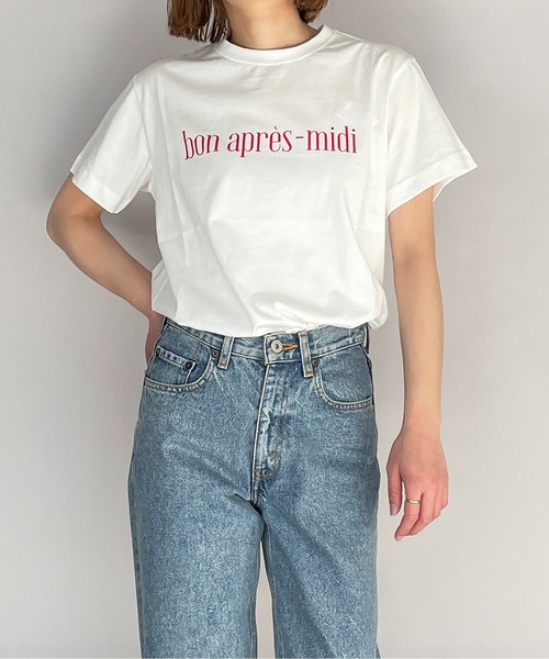 PICCIN（ピッチン）の「プリントロゴTシャツ（Tシャツ/カットソー・レディース・ネイビー/オフホワイト/ライトグリーン/グレイッシュベージュ・M）」の16枚目の写真