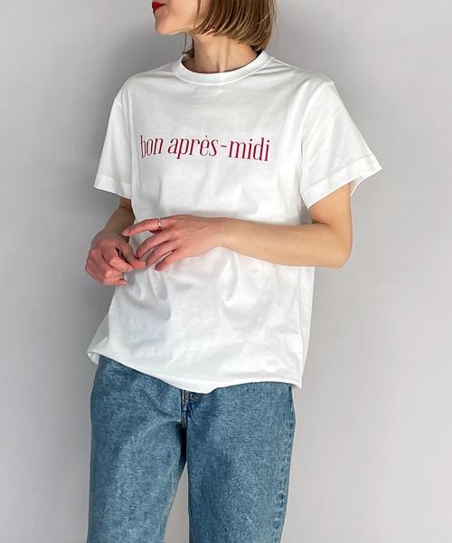 PICCIN（ピッチン）の「プリントロゴTシャツ（Tシャツ/カットソー・レディース・ネイビー/オフホワイト/ライトグリーン/グレイッシュベージュ・M）」の14枚目の写真