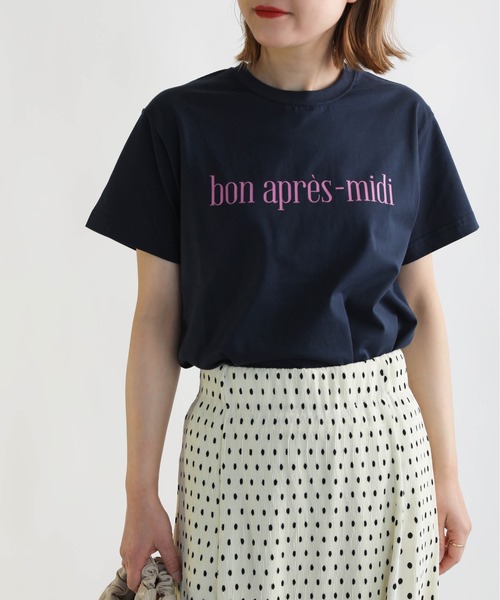 PICCIN（ピッチン）の「プリントロゴTシャツ（Tシャツ/カットソー・レディース・ネイビー/オフホワイト/ライトグリーン/グレイッシュベージュ・M）」の5枚目の写真