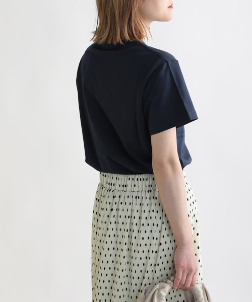 PICCIN（ピッチン）の「プリントロゴTシャツ（Tシャツ/カットソー・レディース・ネイビー/オフホワイト/ライトグリーン/グレイッシュベージュ・M）」の6枚目の写真