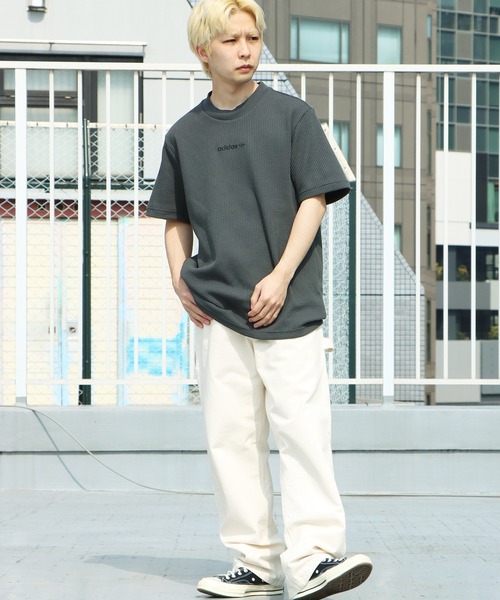 adidas(アディダス)の「adidas/アディダス ORI WAFFLE TEE ワッフルTシャツ(Tシャツ/カットソー・メンズ・ブラウン/アイボリー/チャコール・M/L/O)」の6枚目の写真