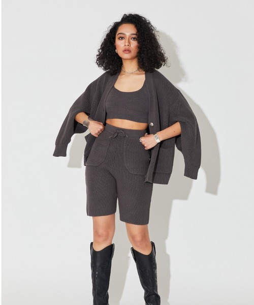 ALEXIA STAM（アリシアスタン）の「Padded Knit Tank Top/パデットニットタンクトップ（Tシャツ/カットソー・レディース・ホワイト/ベージュ/チャコールグレー・S/M）」の8枚目の写真