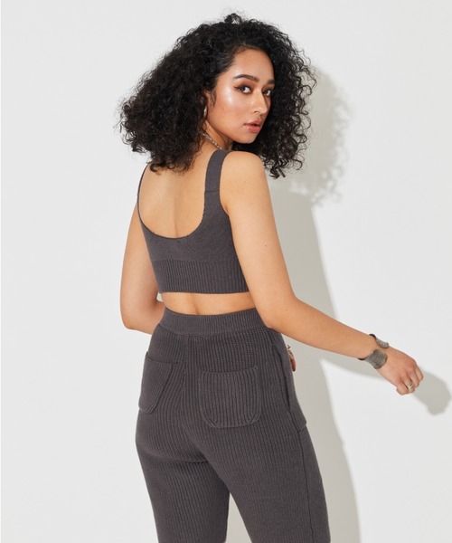 ALEXIA STAM（アリシアスタン）の「Padded Knit Tank Top/パデットニットタンクトップ（Tシャツ/カットソー・レディース・ホワイト/ベージュ/チャコールグレー・S/M）」の10枚目の写真