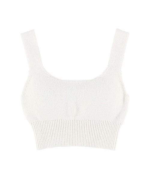 ALEXIA STAM（アリシアスタン）の「Padded Knit Tank Top/パデットニットタンクトップ（Tシャツ/カットソー・レディース・ホワイト/ベージュ/チャコールグレー・S/M）」の14枚目の写真