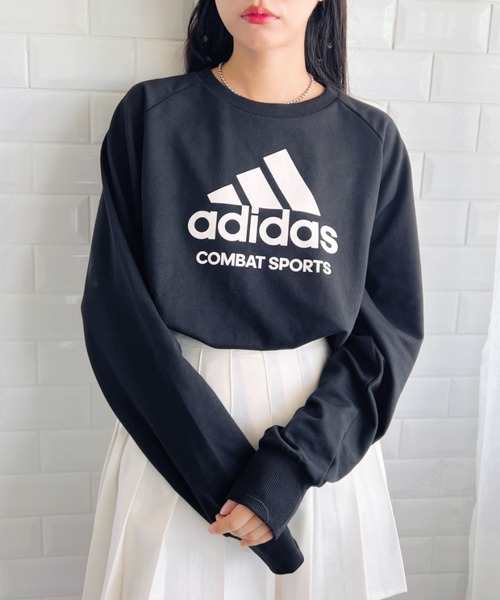 adidas(アディダス)の「adidas COMBAT SPORTS(アディダス コンバットスポーツ)/BIGロゴオーバーサイズスウェットプルオーバー /Logo Sweatshirt(スウェット・レディース・ブラック/アイボリー/グレー・L/M)」の16枚目の写真