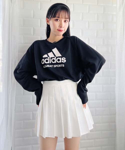 adidas(アディダス)の「adidas COMBAT SPORTS(アディダス コンバットスポーツ)/BIGロゴオーバーサイズスウェットプルオーバー /Logo Sweatshirt(スウェット・レディース・ブラック/アイボリー/グレー・L/M)」の13枚目の写真