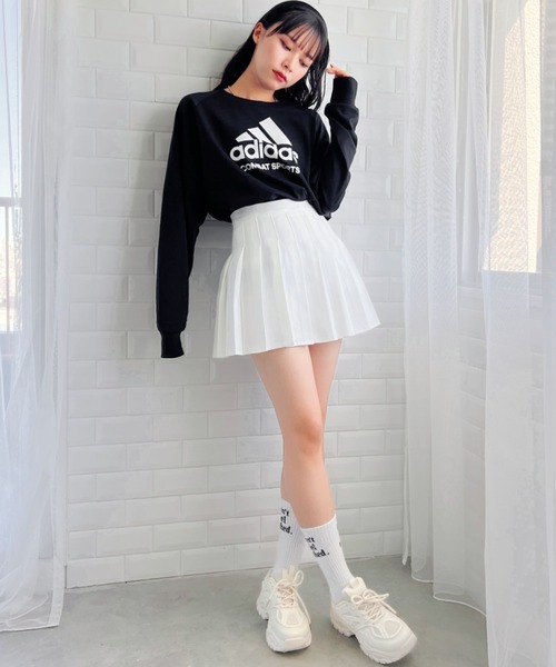 adidas(アディダス)の「adidas COMBAT SPORTS(アディダス コンバットスポーツ)/BIGロゴオーバーサイズスウェットプルオーバー /Logo Sweatshirt(スウェット・レディース・ブラック/アイボリー/グレー・L/M)」の8枚目の写真