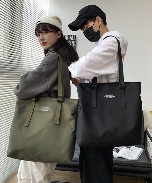 c.u.l（シーユーエル）の「【c.u.l】ユニセックス ナイロンビックトートバック cula373（トートバッグ・レディース・カーキ/ブラック・FREE）」の5枚目の写真