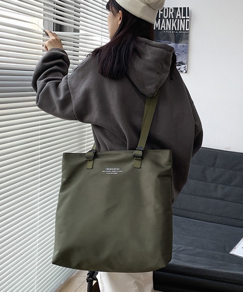 c.u.l（シーユーエル）の「【c.u.l】ユニセックス ナイロンビックトートバック cula373（トートバッグ・レディース・カーキ/ブラック・FREE）」の15枚目の写真