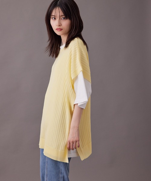 re_k by JUNRED(レクバイジュンレッド)の「【 re_k by JUNRED 】メッシュ編みオーバーニットベスト(ベスト・メンズ・ブラック/ブルー/イエロー・M/L)」の18枚目の写真