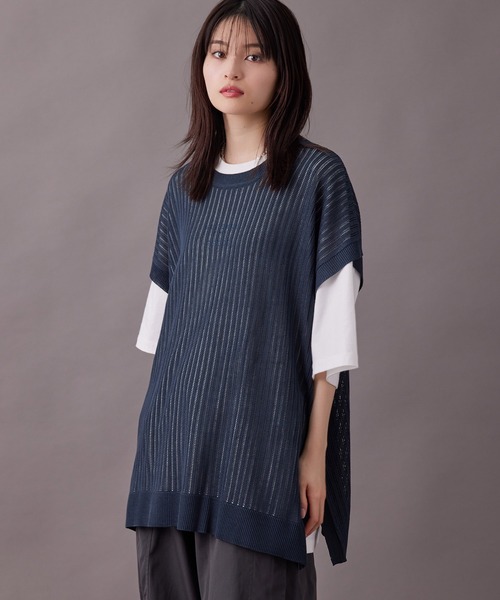 re_k by JUNRED(レクバイジュンレッド)の「【 re_k by JUNRED 】メッシュ編みオーバーニットベスト(ベスト・メンズ・ブラック/ブルー/イエロー・M/L)」の19枚目の写真