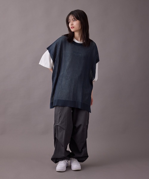 re_k by JUNRED(レクバイジュンレッド)の「【 re_k by JUNRED 】メッシュ編みオーバーニットベスト(ベスト・メンズ・ブラック/ブルー/イエロー・M/L)」の20枚目の写真