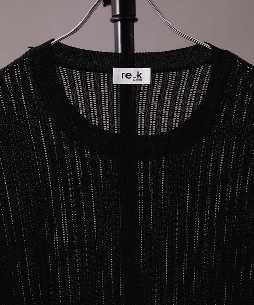 re_k by JUNRED(レクバイジュンレッド)の「【 re_k by JUNRED 】メッシュ編みオーバーニットベスト(ベスト・メンズ・ブラック/ブルー/イエロー・M/L)」の13枚目の写真