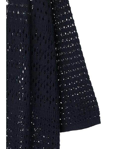 AMERICAN HOLIC（アメリカンホリック）の「透かし編みニュアンスニットカーディガン（カーディガン/ボレロ・レディース・アイボリー/ネイビー・FREE）」の10枚目の写真