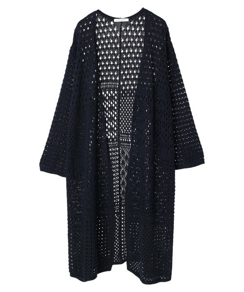 AMERICAN HOLIC（アメリカンホリック）の「透かし編みニュアンスニットカーディガン（カーディガン/ボレロ・レディース・アイボリー/ネイビー・FREE）」の2枚目の写真