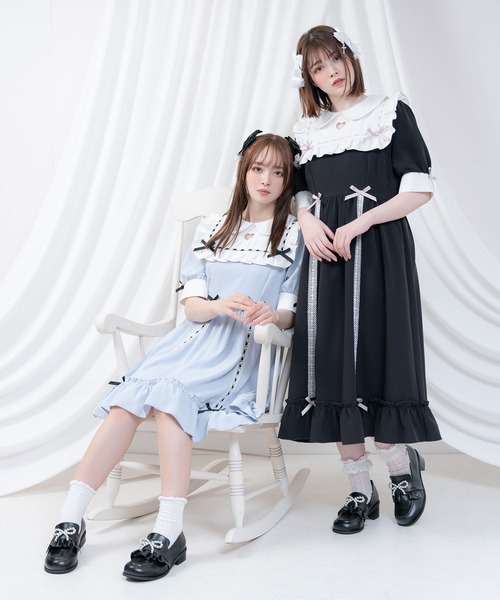 DearMyLove(ディアマイラブ)の「ハートくり抜きはしごリボンワンピース(ワンピース・レディース・ブラック/ブルー/ラベンダー/ブラック系その他/ブルー系その他/パープル系その他・MEDIUM/LARGE/X-LARGE/XX-LARGE)」の10枚目の写真