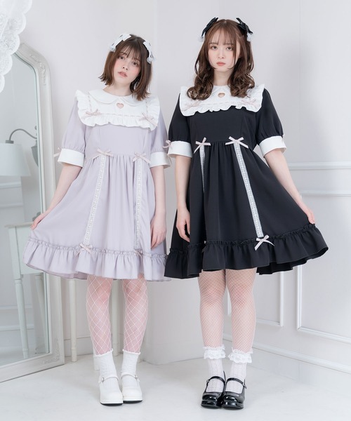 DearMyLove(ディアマイラブ)の「ハートくり抜きはしごリボンワンピース(ワンピース・レディース・ブラック/ブルー/ラベンダー/ブラック系その他/ブルー系その他/パープル系その他・MEDIUM/LARGE/X-LARGE/XX-LARGE)」の13枚目の写真