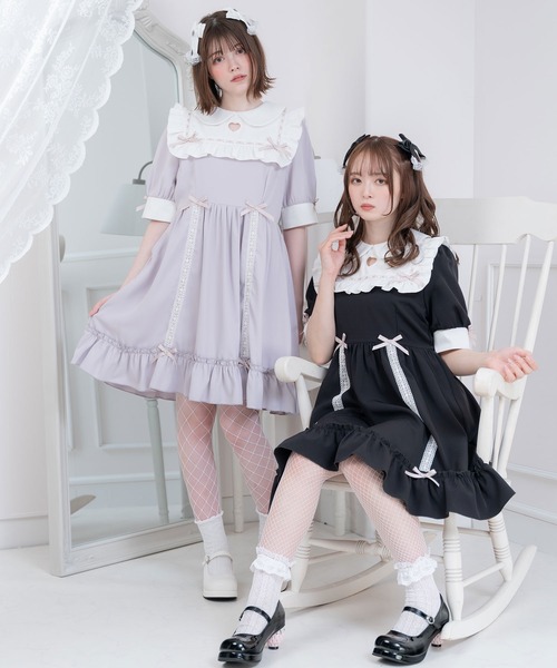 DearMyLove(ディアマイラブ)の「ハートくり抜きはしごリボンワンピース(ワンピース・レディース・ブラック/ブルー/ラベンダー/ブラック系その他/ブルー系その他/パープル系その他・MEDIUM/LARGE/X-LARGE/XX-LARGE)」の14枚目の写真