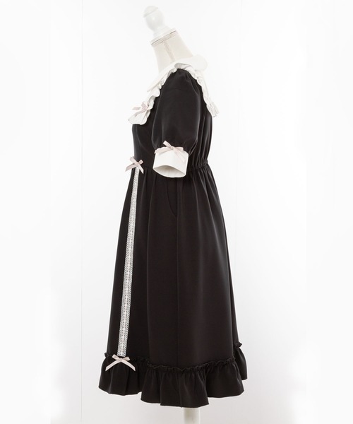 ハートくり抜きはしごリボンワンピース（ワンピース