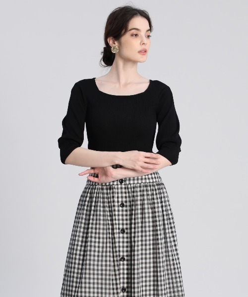 セール Maglie Par Ef De スクエアリブニット ニット セーター Maglie Par Ef De マーリエパーエフデ のファッション通販 Zozotown