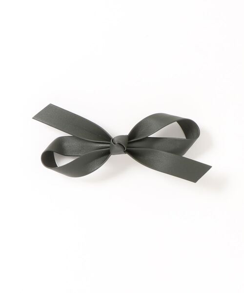 bibmilk（ビブミルク）の「BIBMILK SOLID 10cm RIBBON CLIP GREN-005（バレッタ/ヘアクリップ・キッズ・ピンク/パープル/ブラック/ネイビー/モカ/ダークグリーン/ベージュ/ブラウン・ONE SIZE）」の6枚目の写真